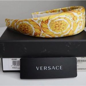 Versace printed headband.